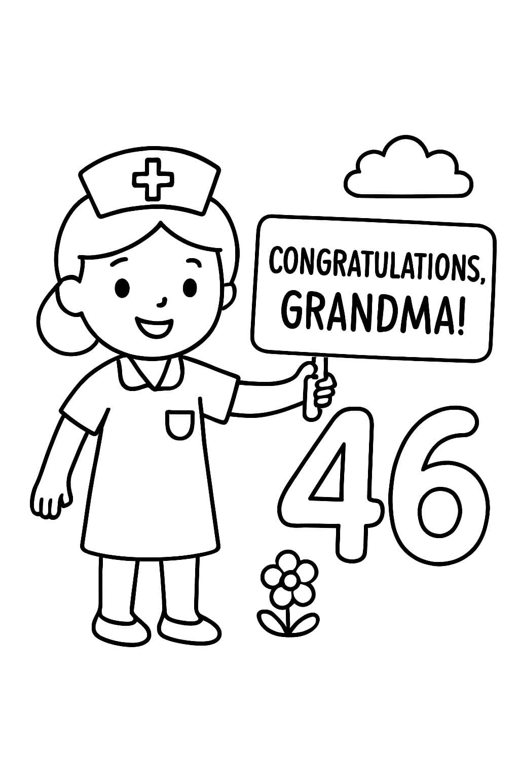 ¡Una enfermera de 46 años dice felicidades, abuela!