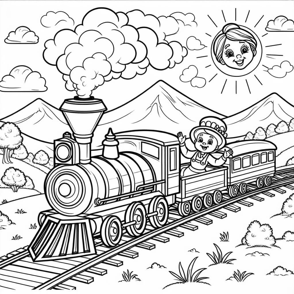 Tren madre y tren bebé con Feliz Día de la Madre