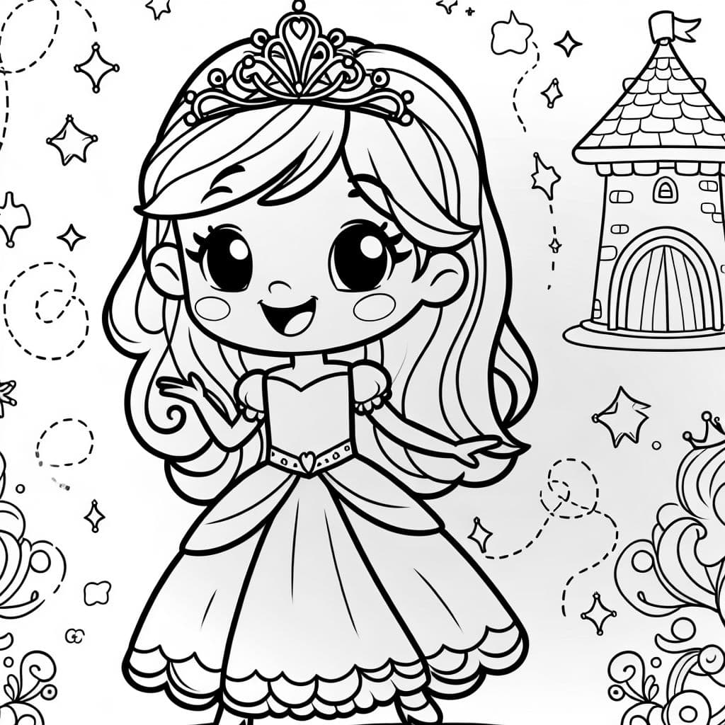 Princesa con el nombre Claire en la parte superior