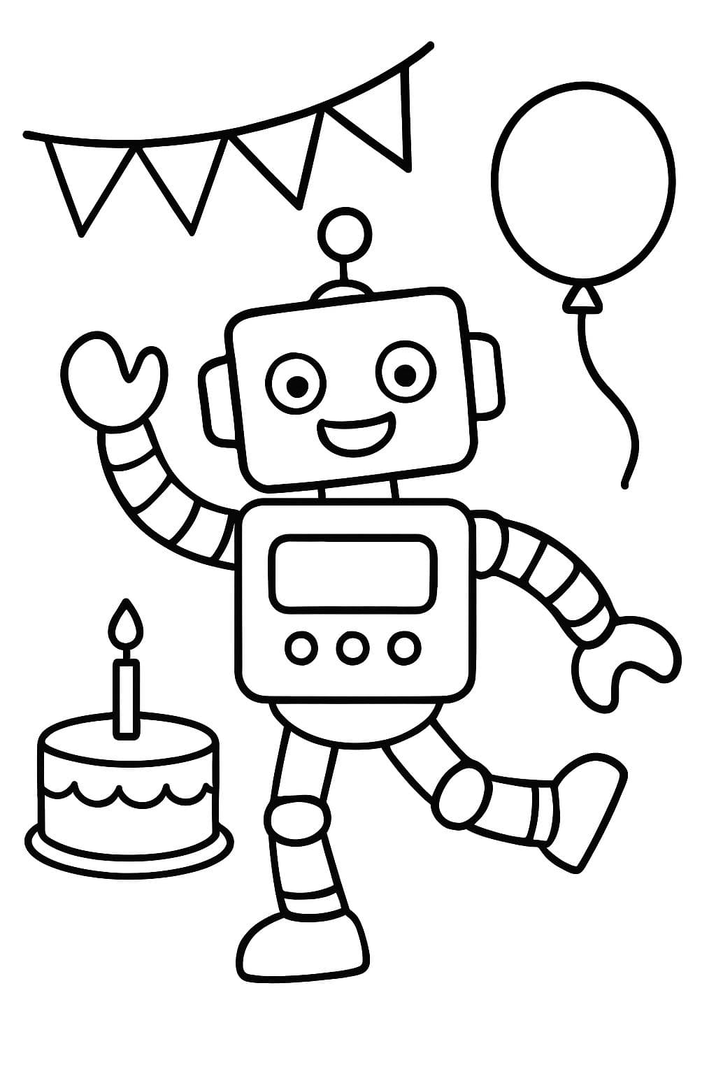 un robot bailando en una fiesta de cumpleaños