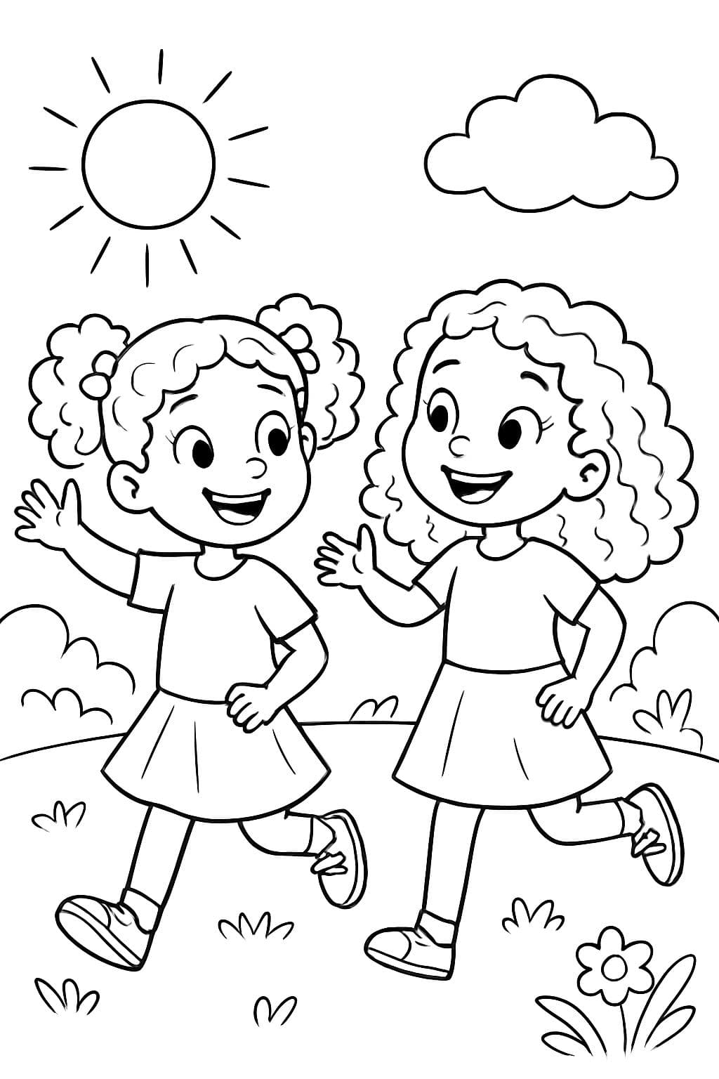 deux filles avec des boucles nommées Madeleine et Lavinia