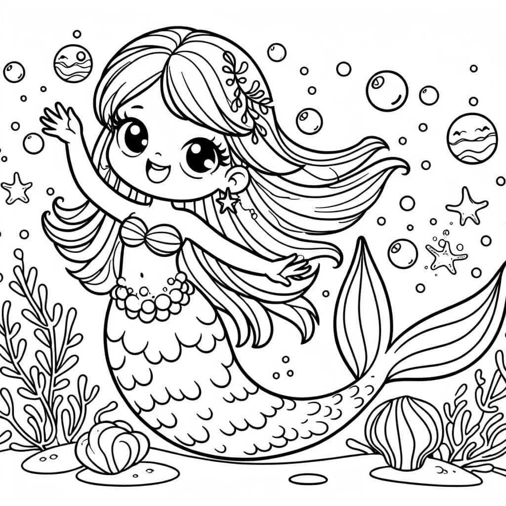 little mermaid ariel with her arms out and a straight tail