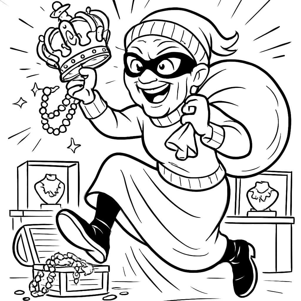 Couronnes, bijoux, joaillerie avec la grand-mère gangster