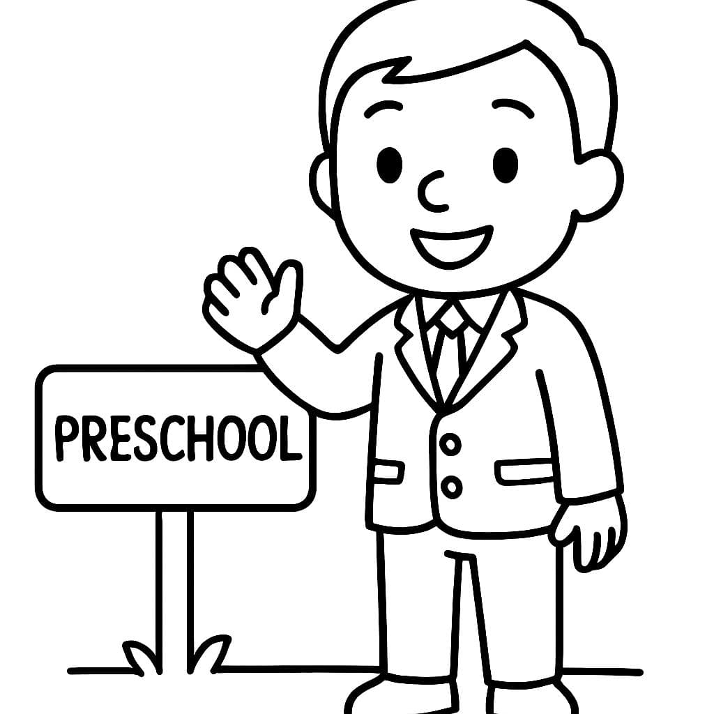 Mi director de educación preescolar masculino