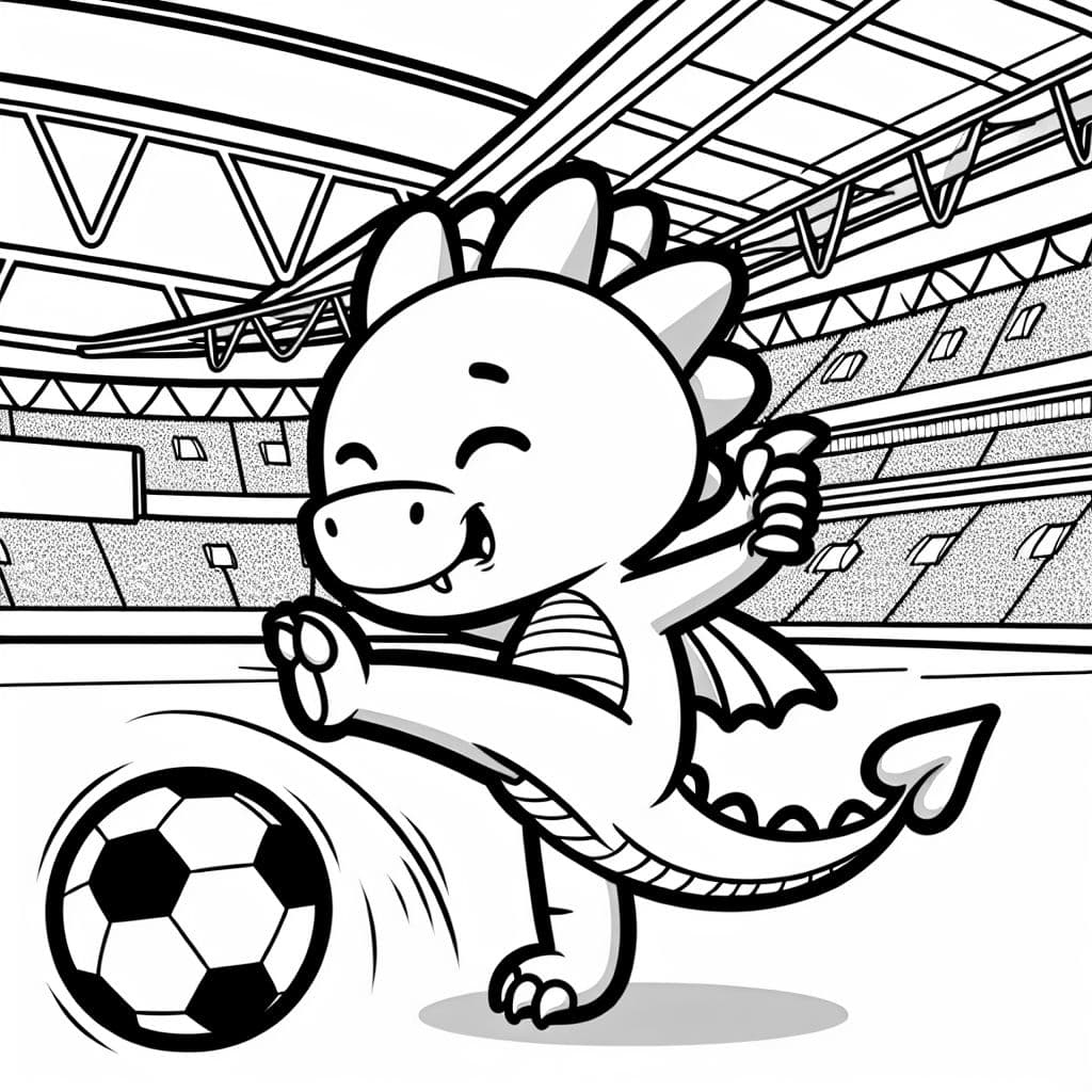 Drache der im Wembley Stadion den Anstoß macht