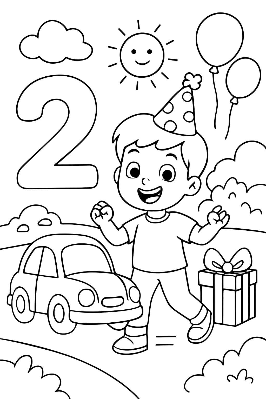 2º cumpleaños para un niño amante de los coches