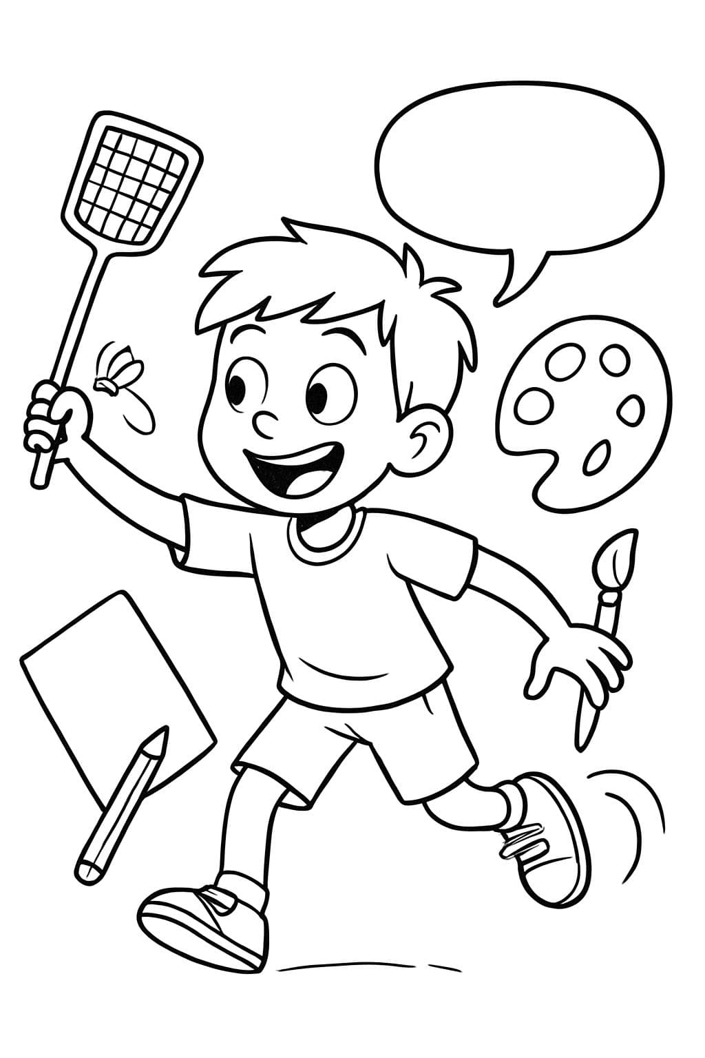 7 puntos: matamoscas, hablar, colores, escribir