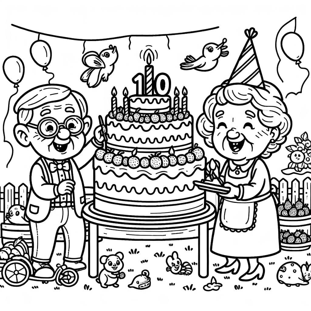 Pastel de cumpleaños para un anciano de 100 años
