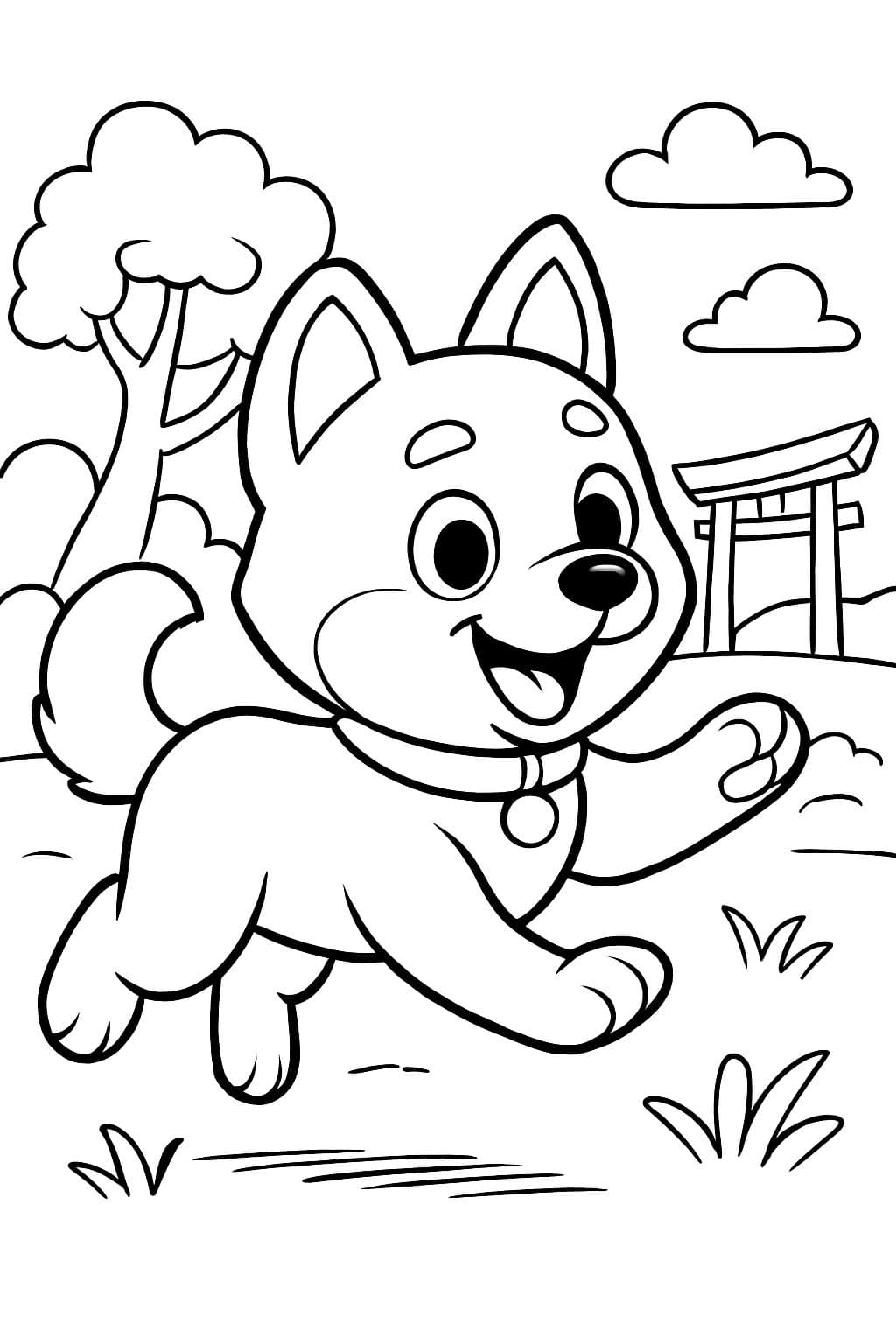 Un perro lindo de estilo japonés llamado Beau