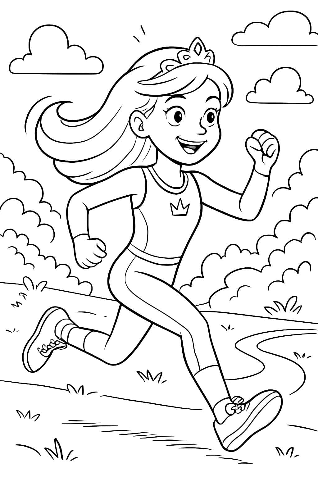 Una princesa que lleva ropa de ejercicio bonita.