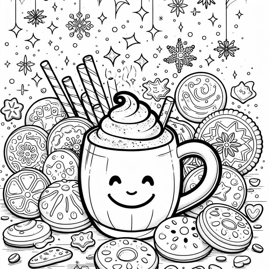 Pumpkinspice latte mit weihnachtsgewürzen keksen