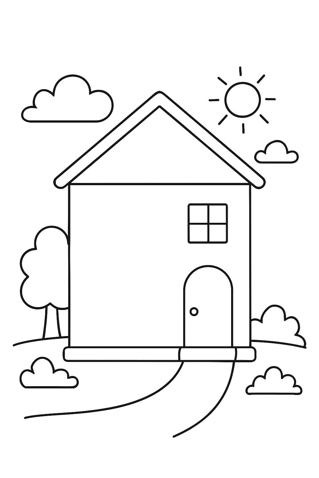 Un edificio con una pared exterior en blanco.