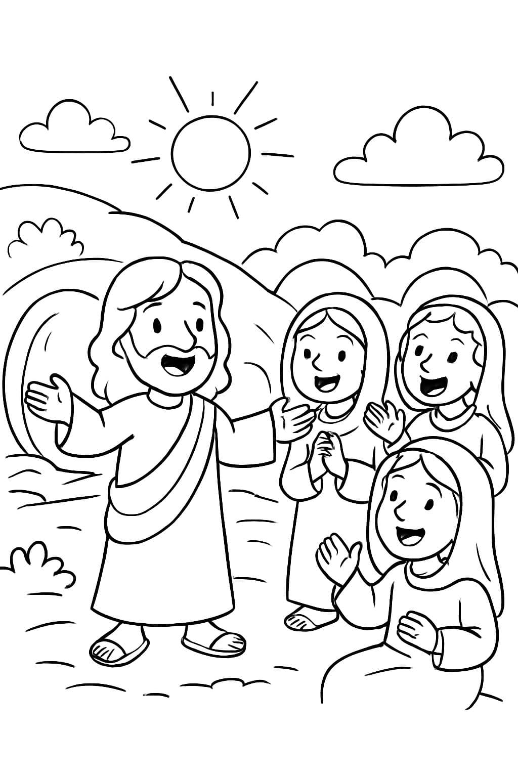 Histoire biblique : Jésus est ressuscité. Le tombeau est vide