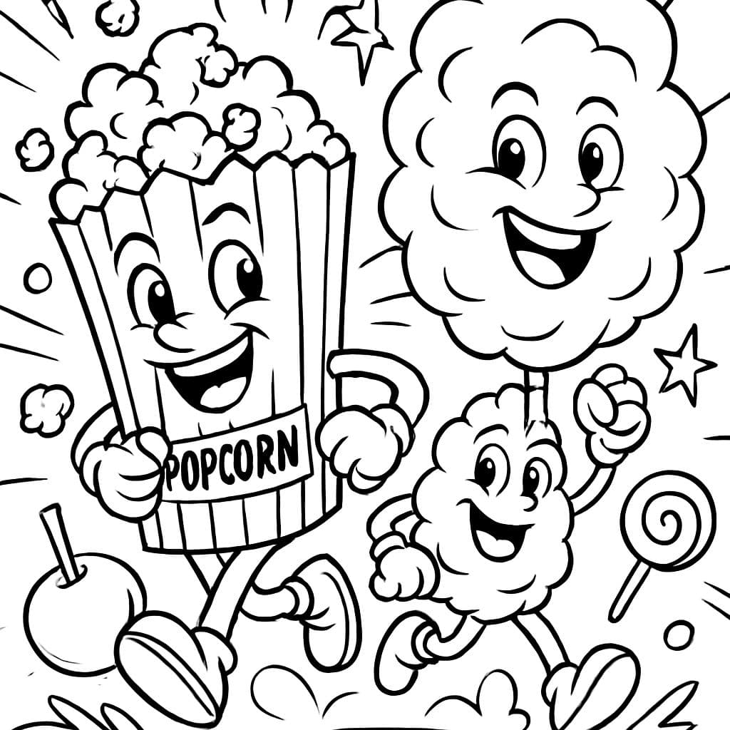 Du popcorn et de la barbe à papa et d'autres snacks de cirque