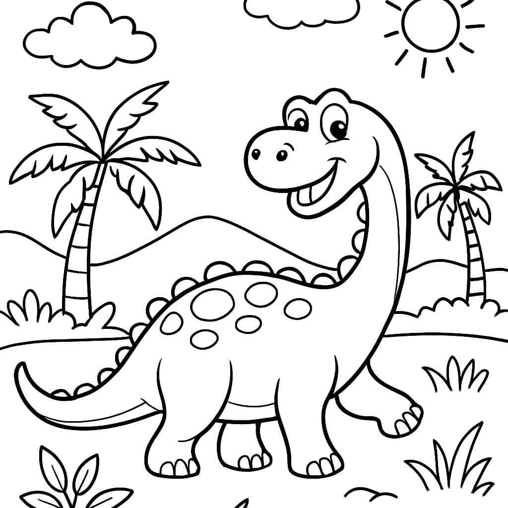 Europasaurus Colouring Página para colorear 'un Europasaurus' | bubbely
