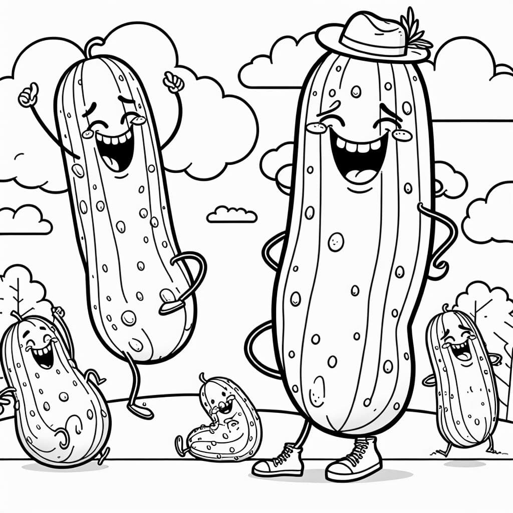 Pickle Body Part 'Pickle' Coloring Pages | bubbely