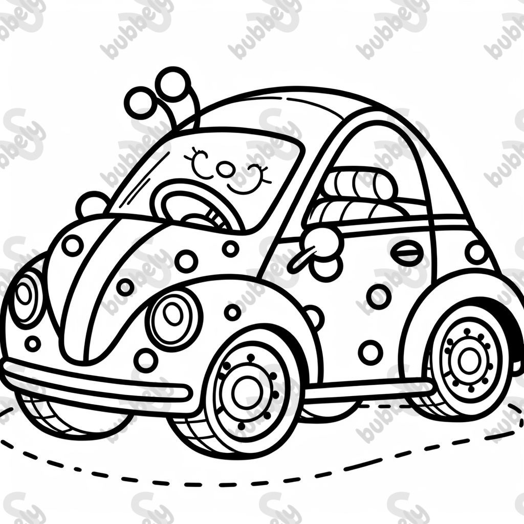 Ein Marienkäferauto 