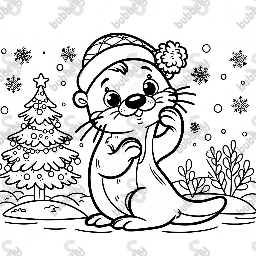 a christmas otter