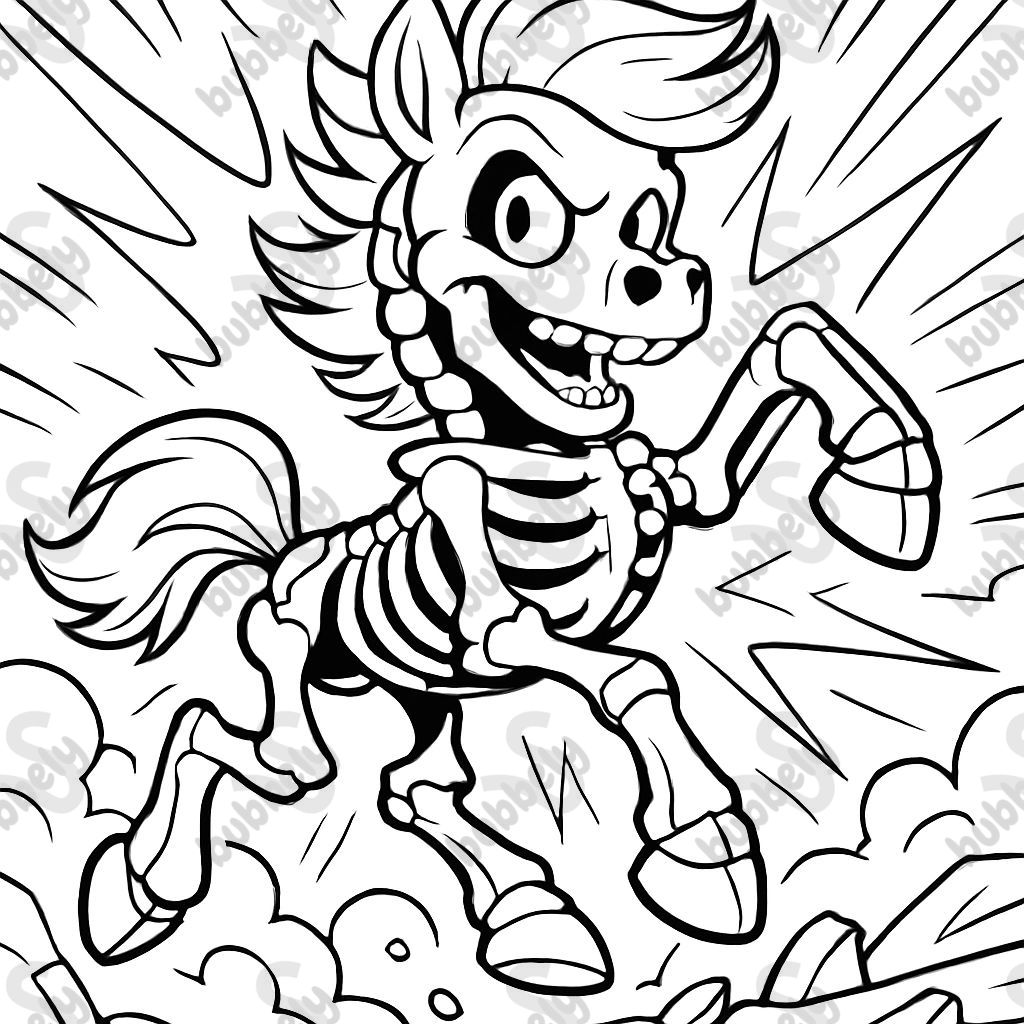 Un poney squelette Un poney squelette