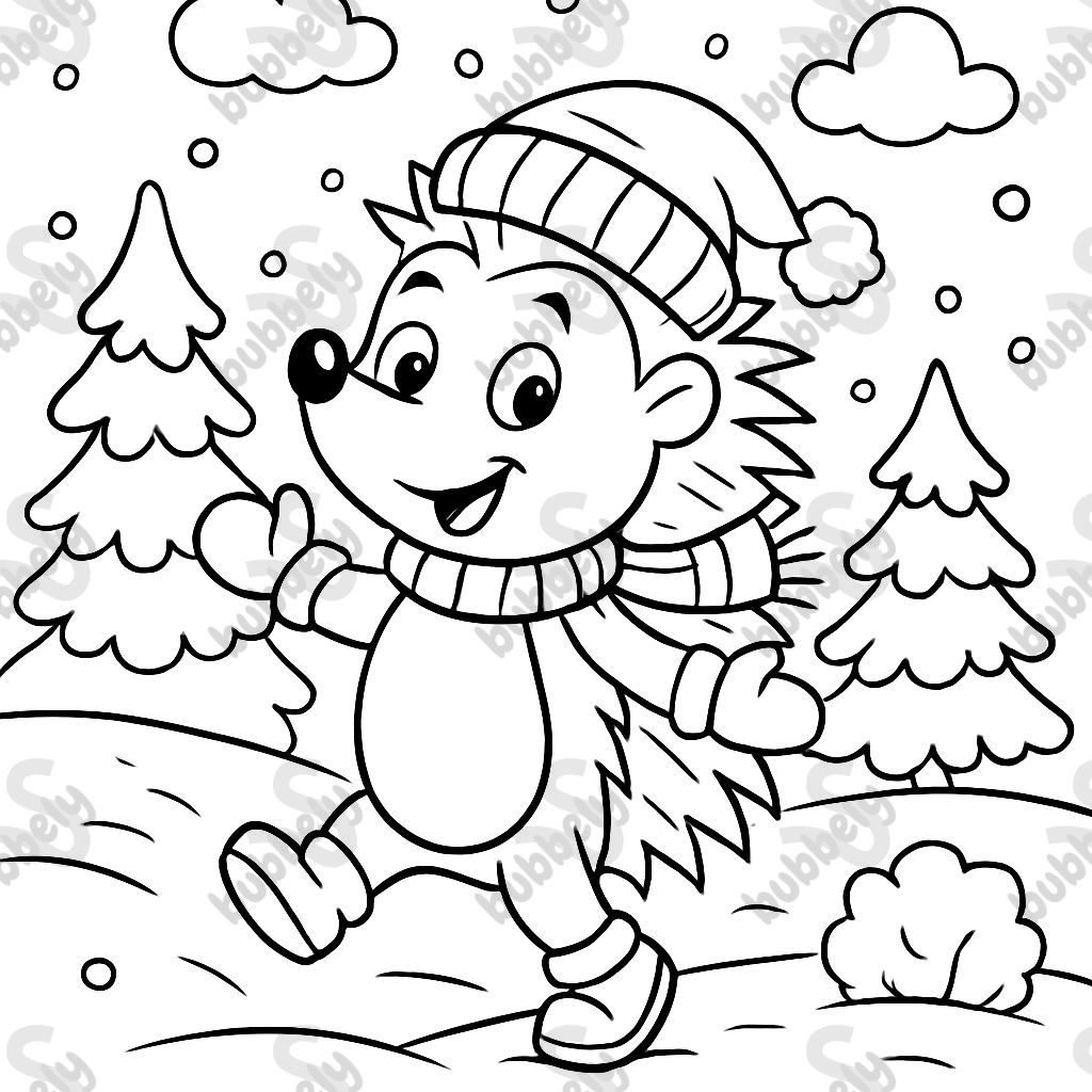 Hérisson dans le pays des merveilles d'hiver Hérisson dans le pays des merveilles d'hiver