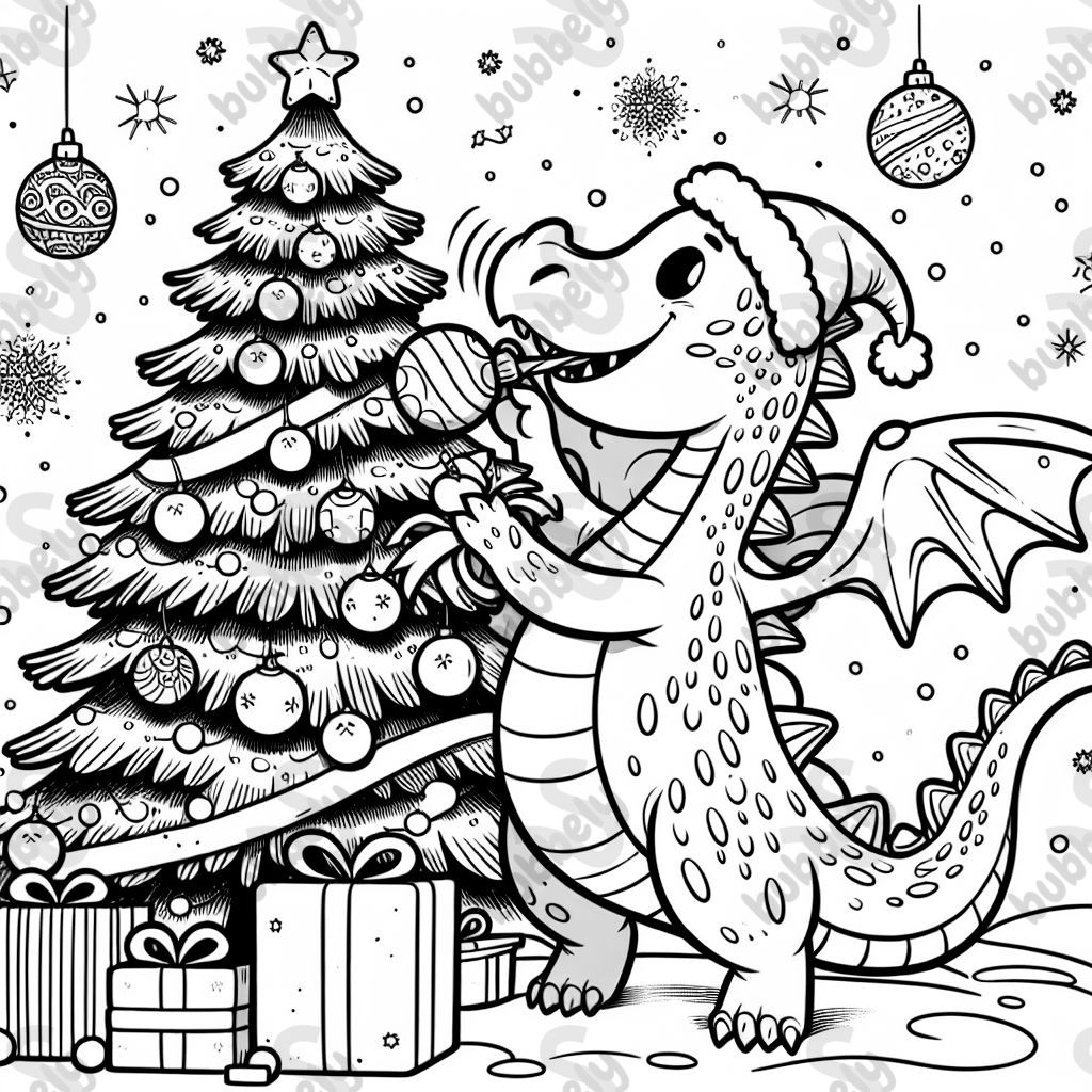 a christmas dragon