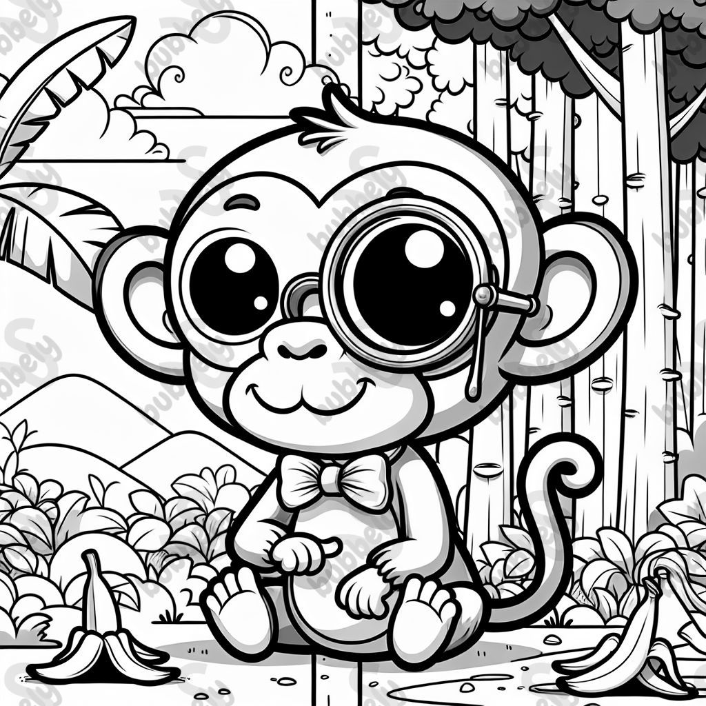 un singe avec un monocle