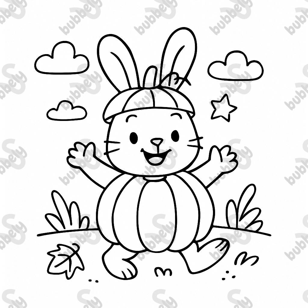 un lapin déguisé en citrouille un lapin déguisé en citrouille