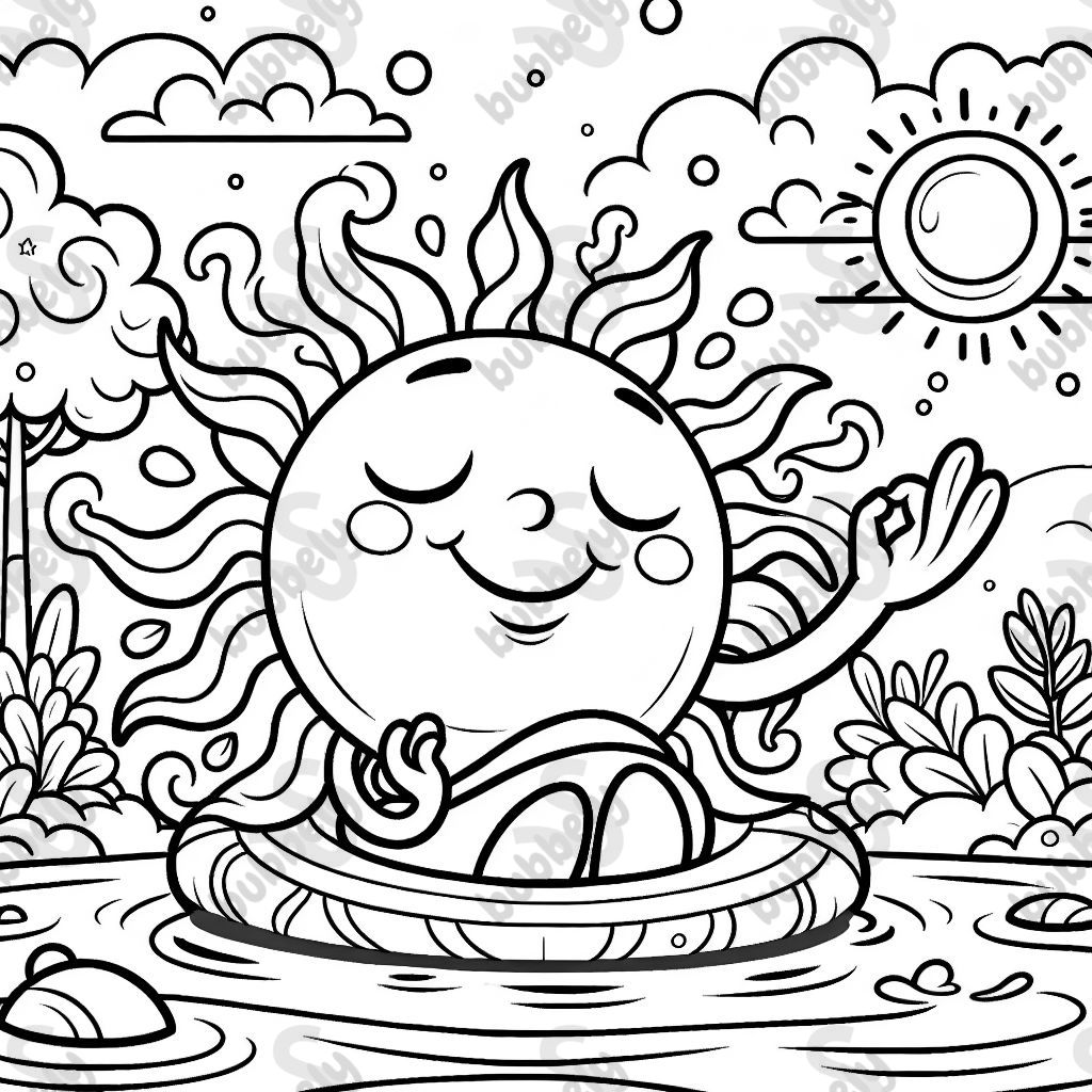 a happy, peaceful sun