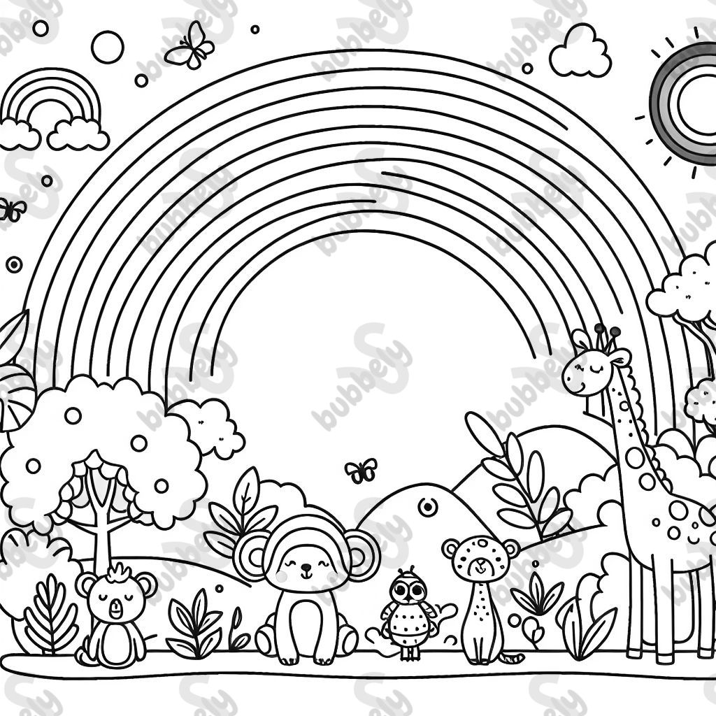 Monde de jungle arc-en-ciel Monde de jungle arc-en-ciel