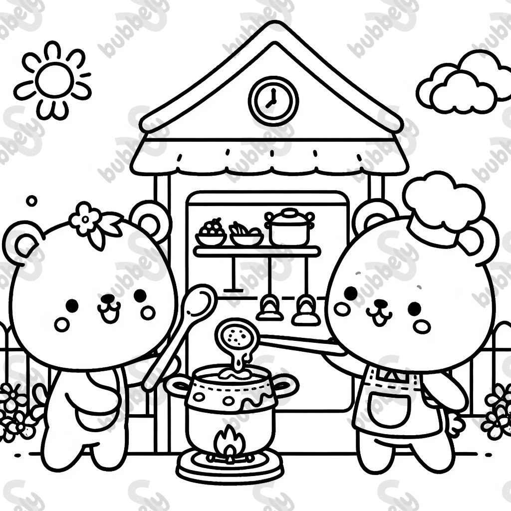 cute animals cooking 