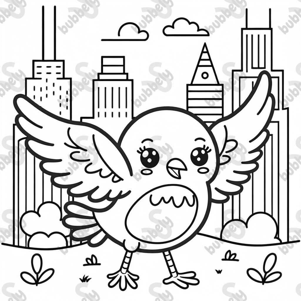 Bird with big wings in chicago