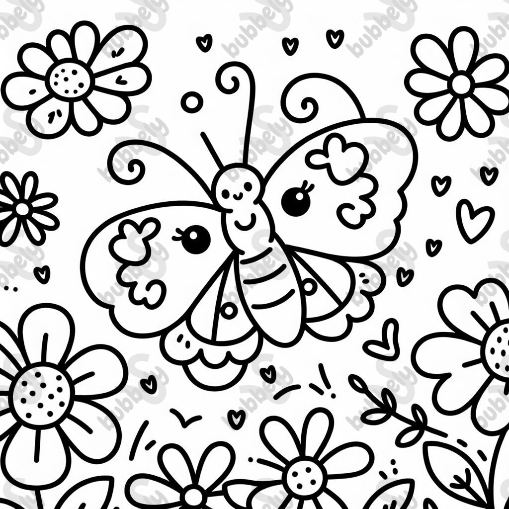 butterfly with flowers