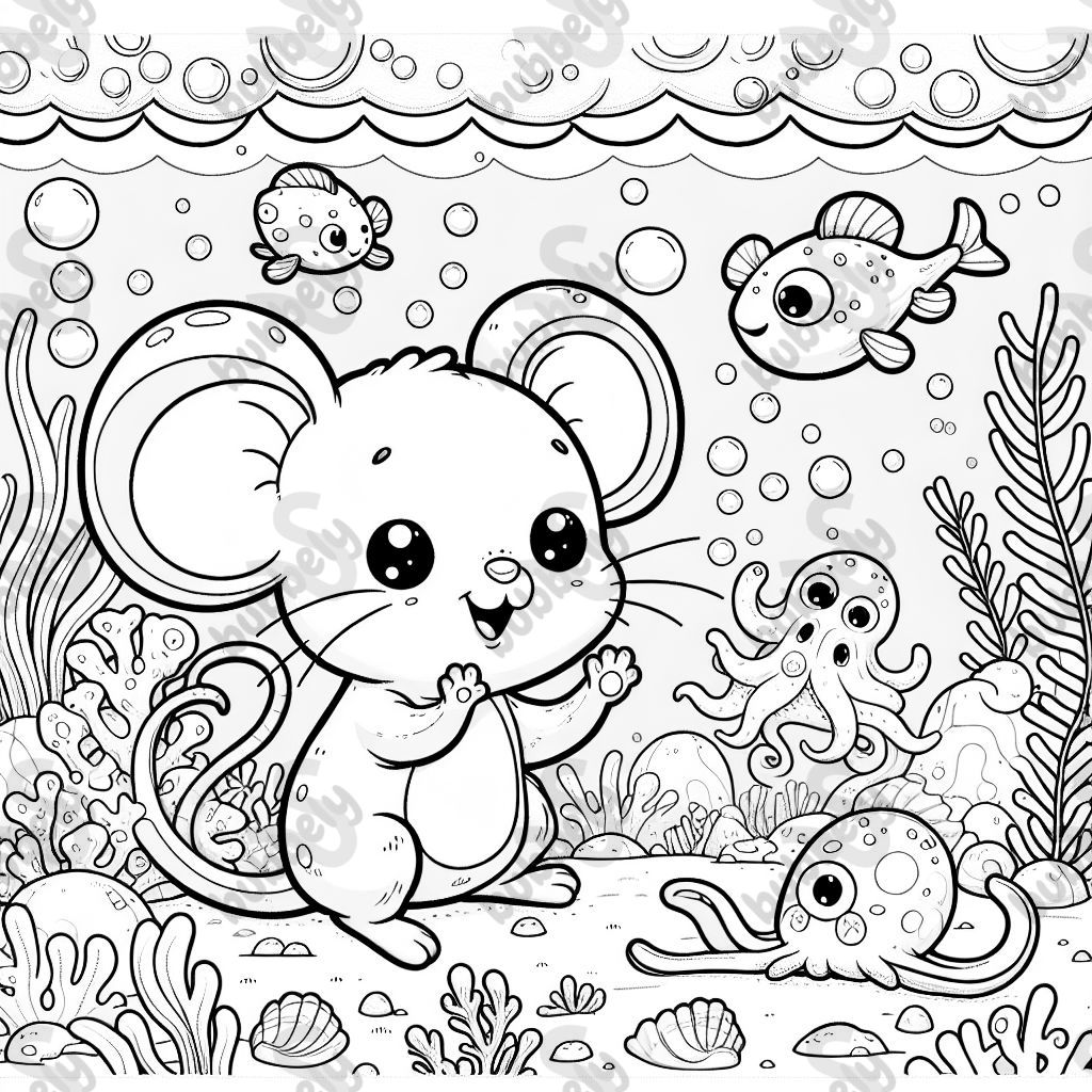 souris fruits de mer nagent souris fruits de mer nagent