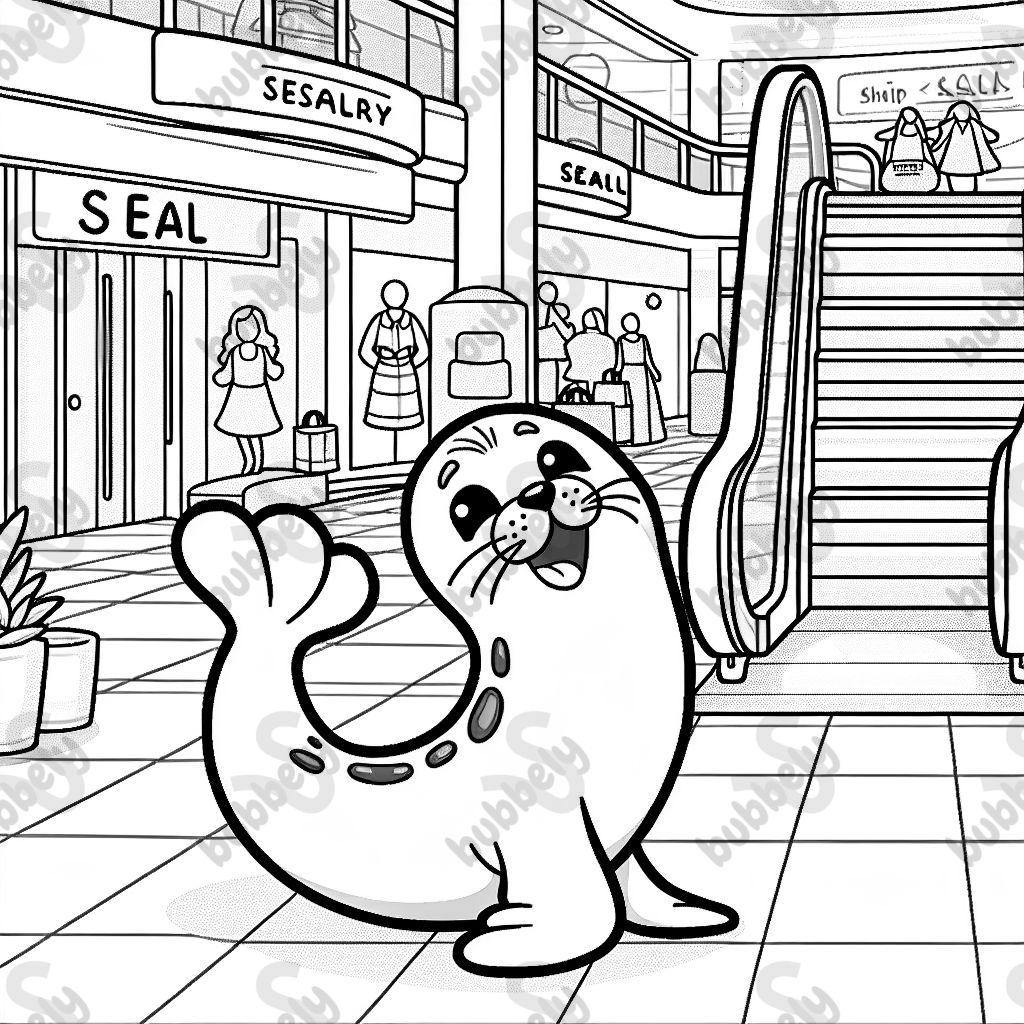 Phoque au centre commercial