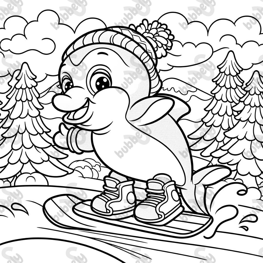 snowboarding dolphin