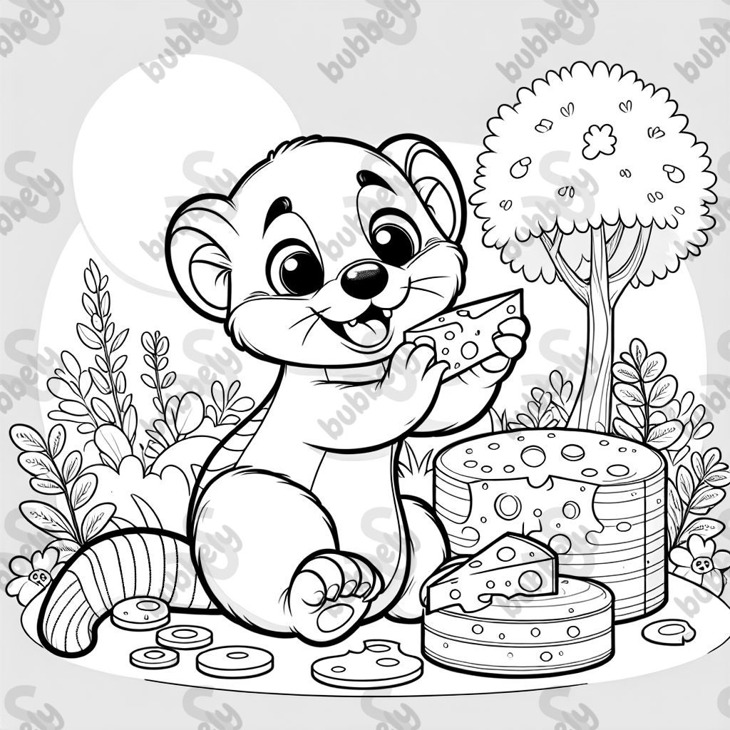 mongoose eating cheese