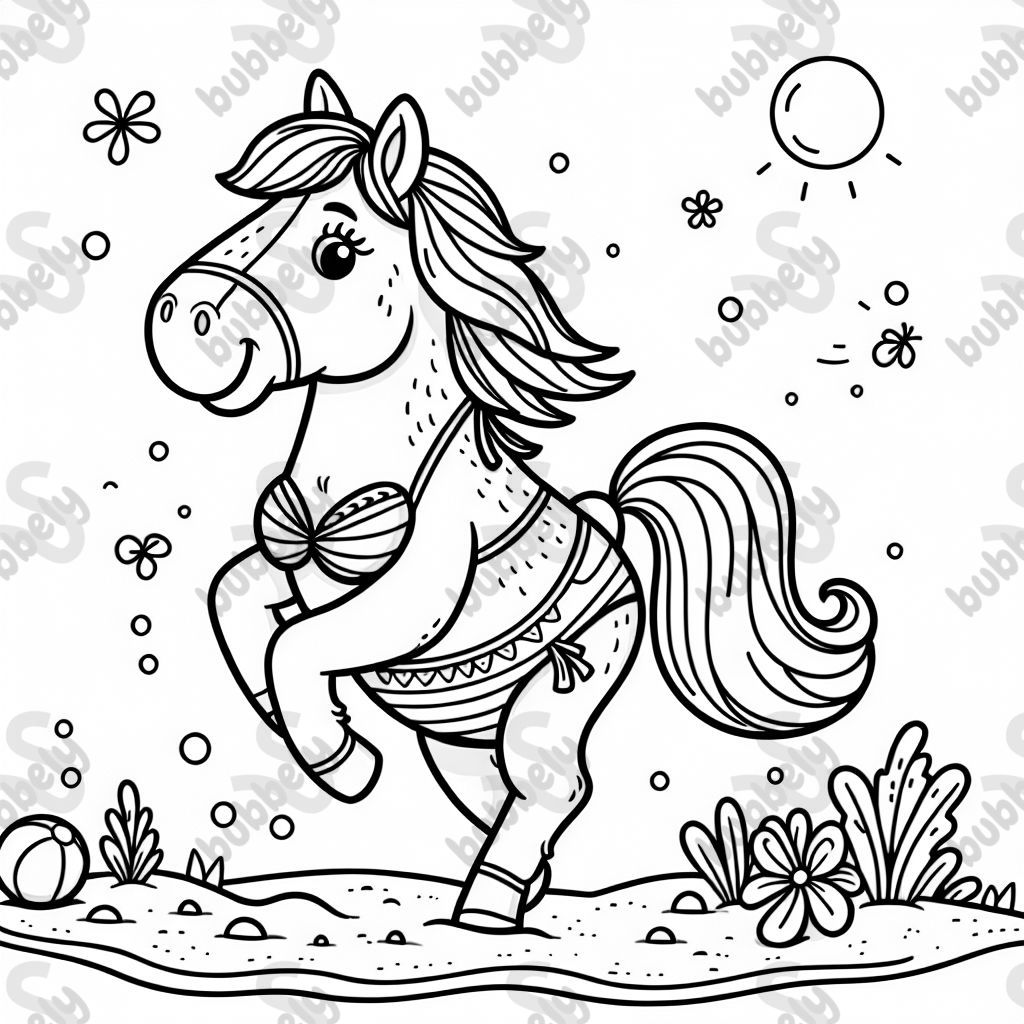 Bikini wearing horse
