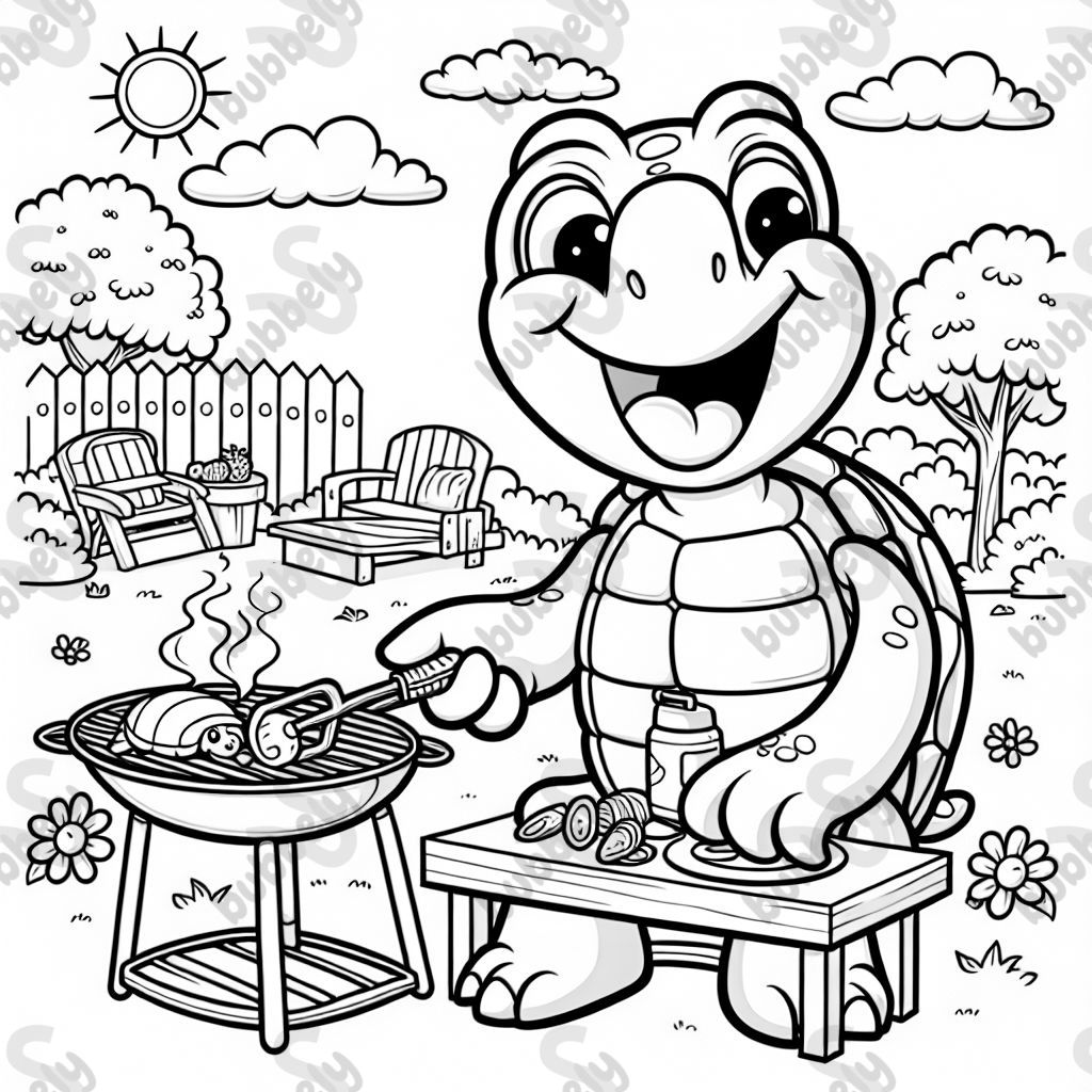 tortue en train de griller tortue en train de griller