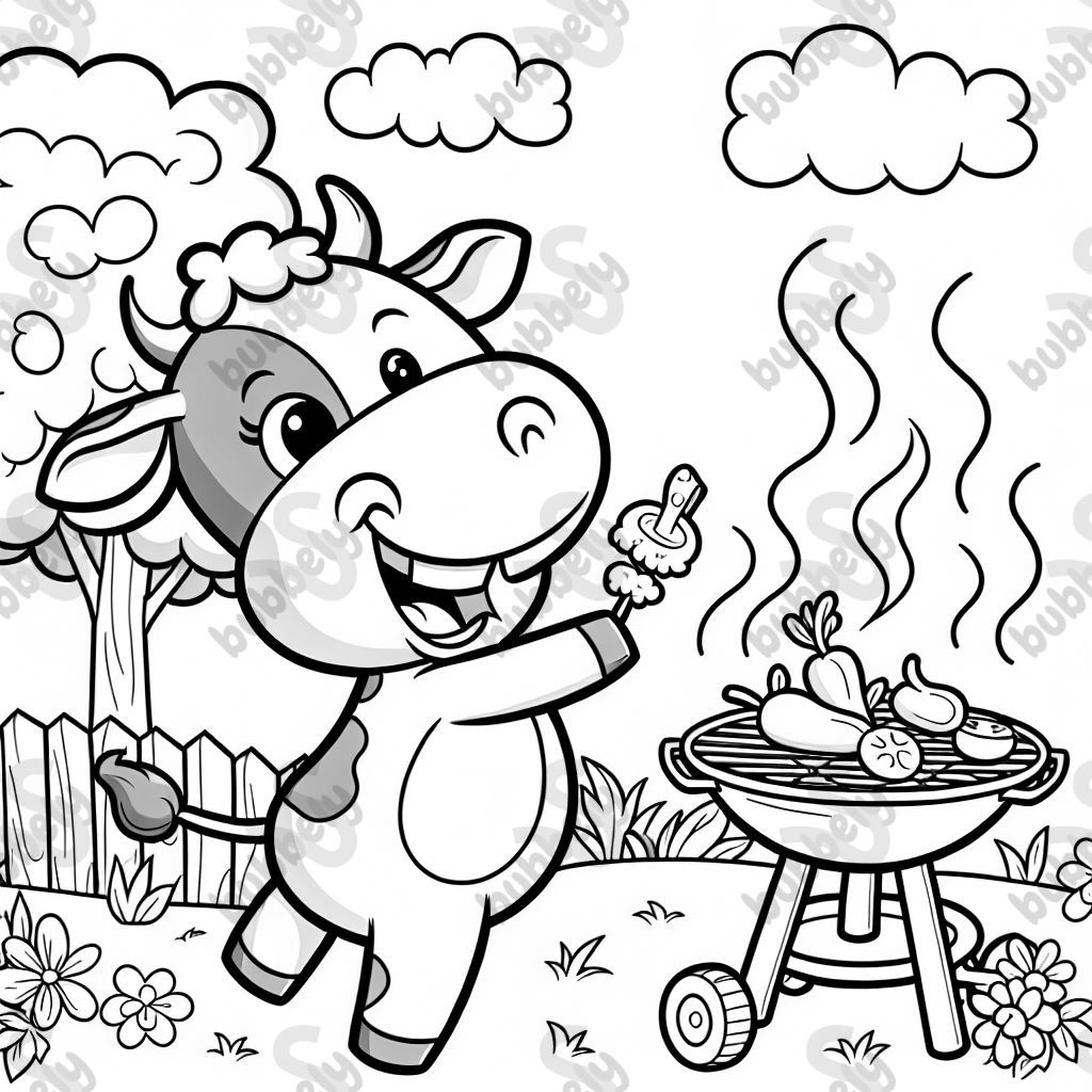 cow at a bbq