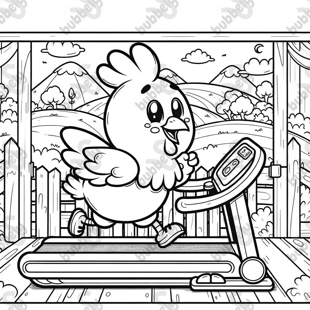 chicken on a treadmill