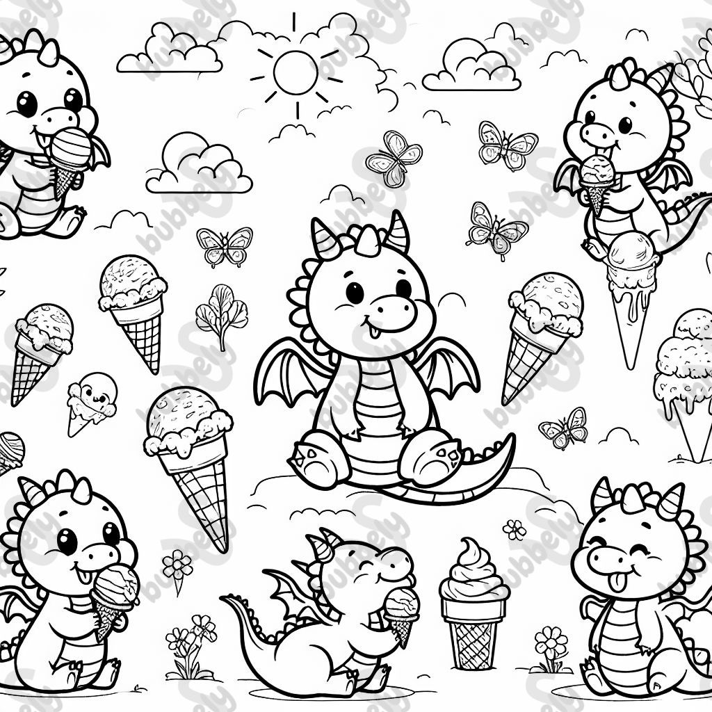 baby dragons and ice cream