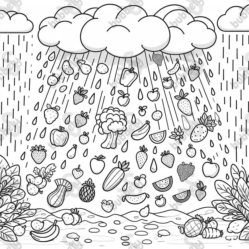 raining food