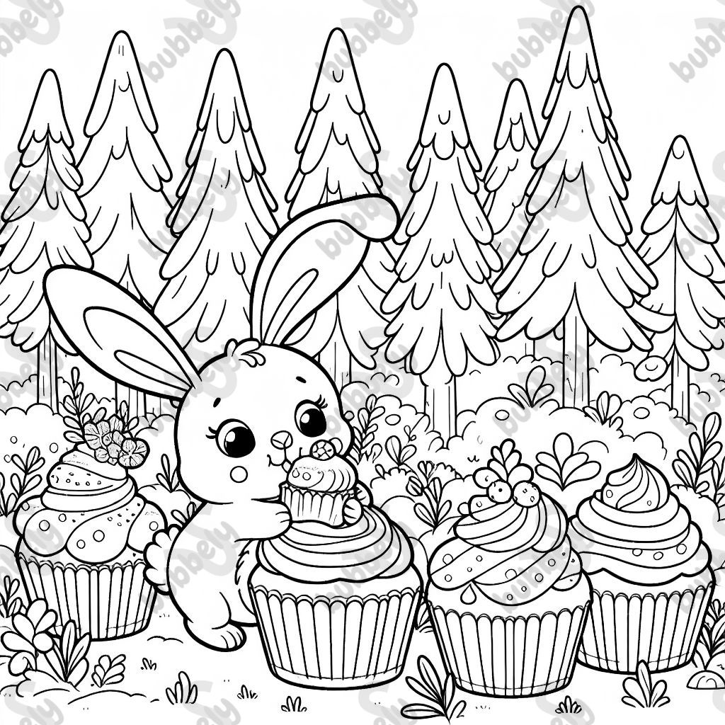 cupcake bunny forest