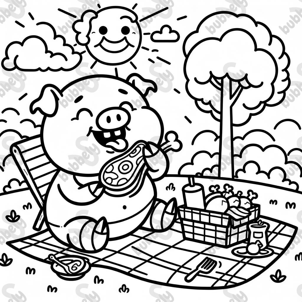 cochon mangeant une côtelette de porc cochon mangeant une côtelette de porc