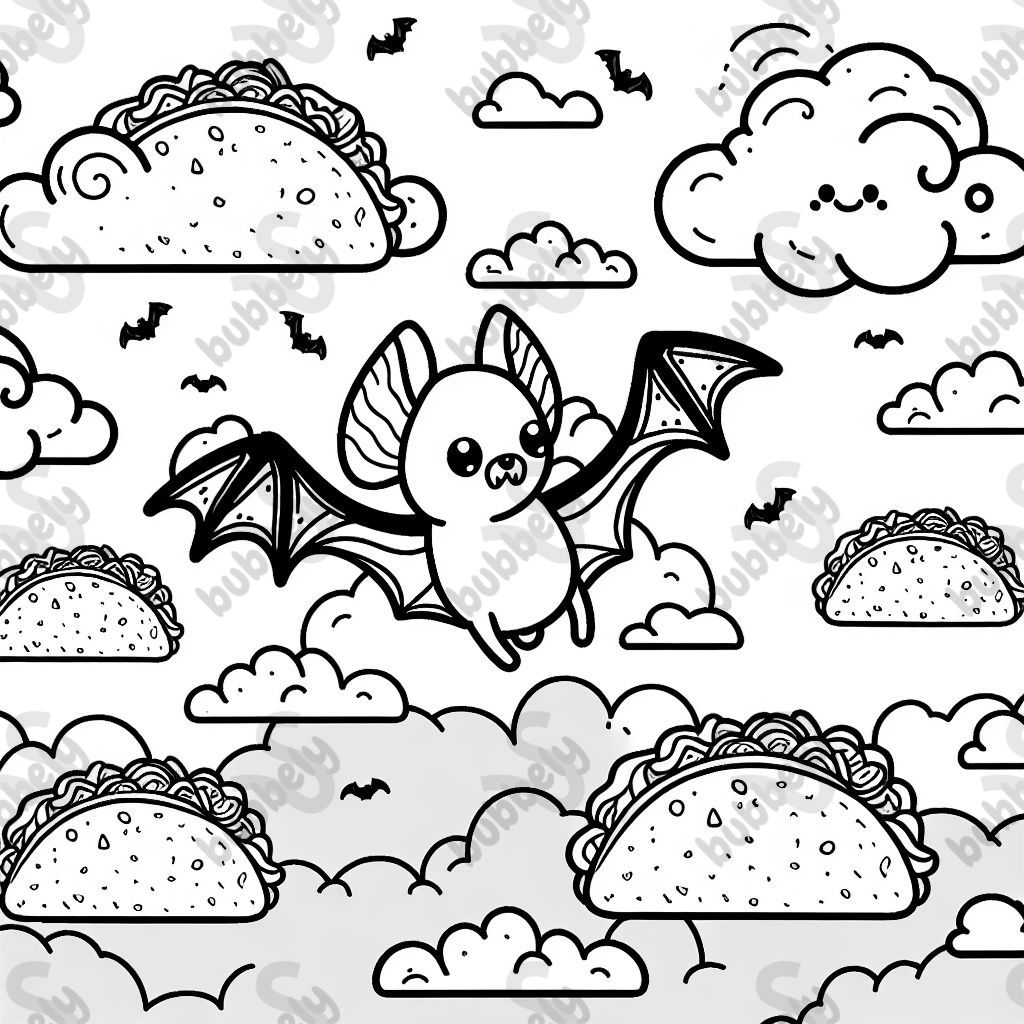 taco chauve-souris nuage