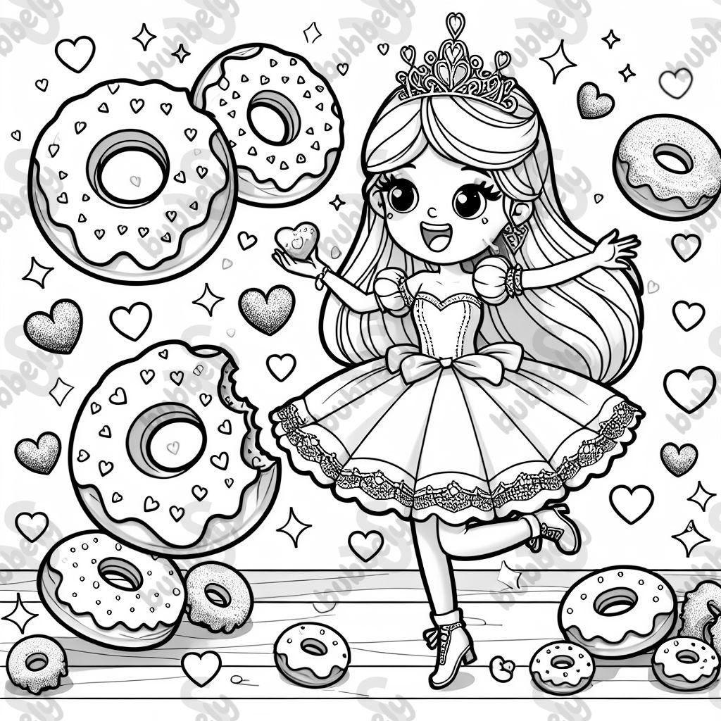 cœurs princesse donuts