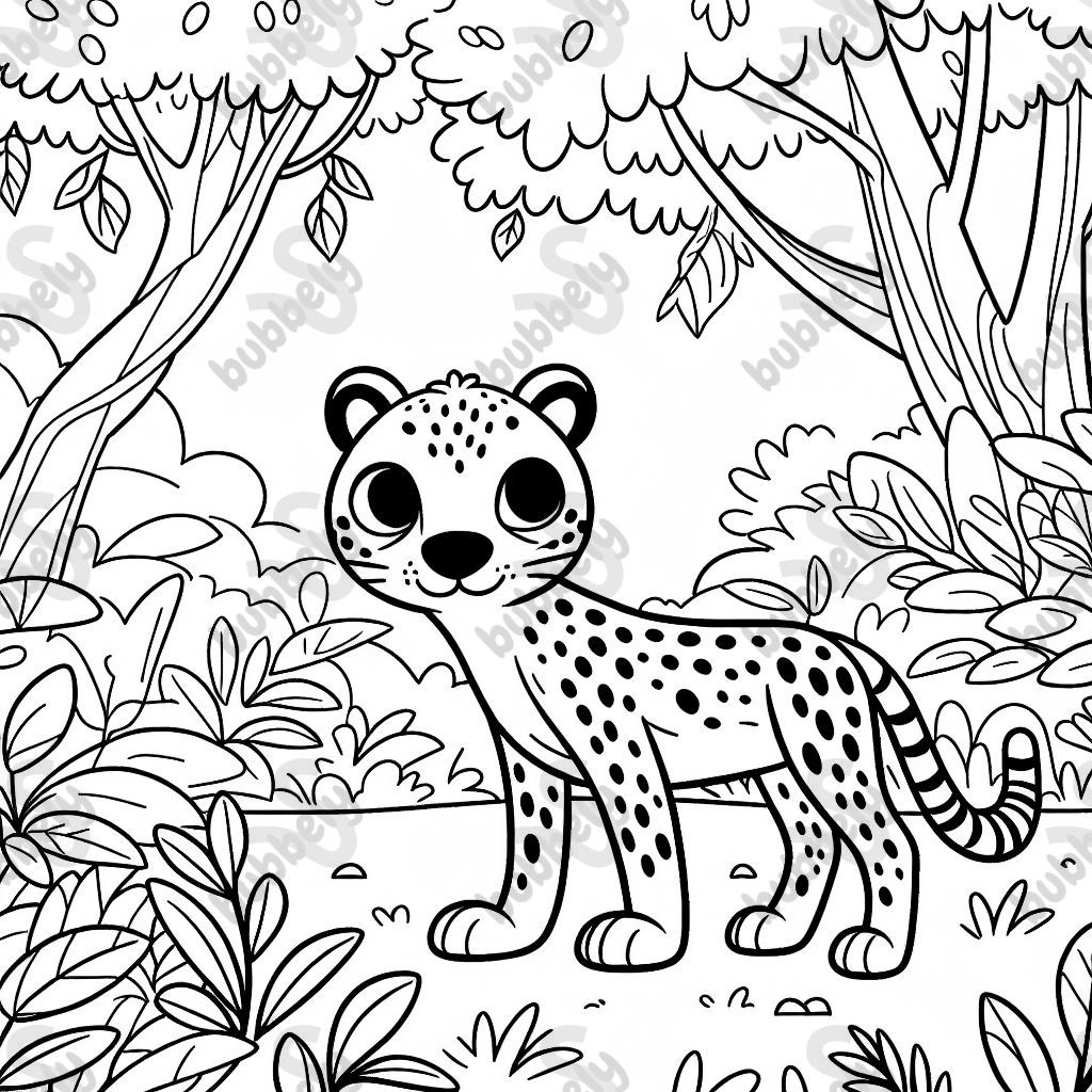 cheetah in the rainforest