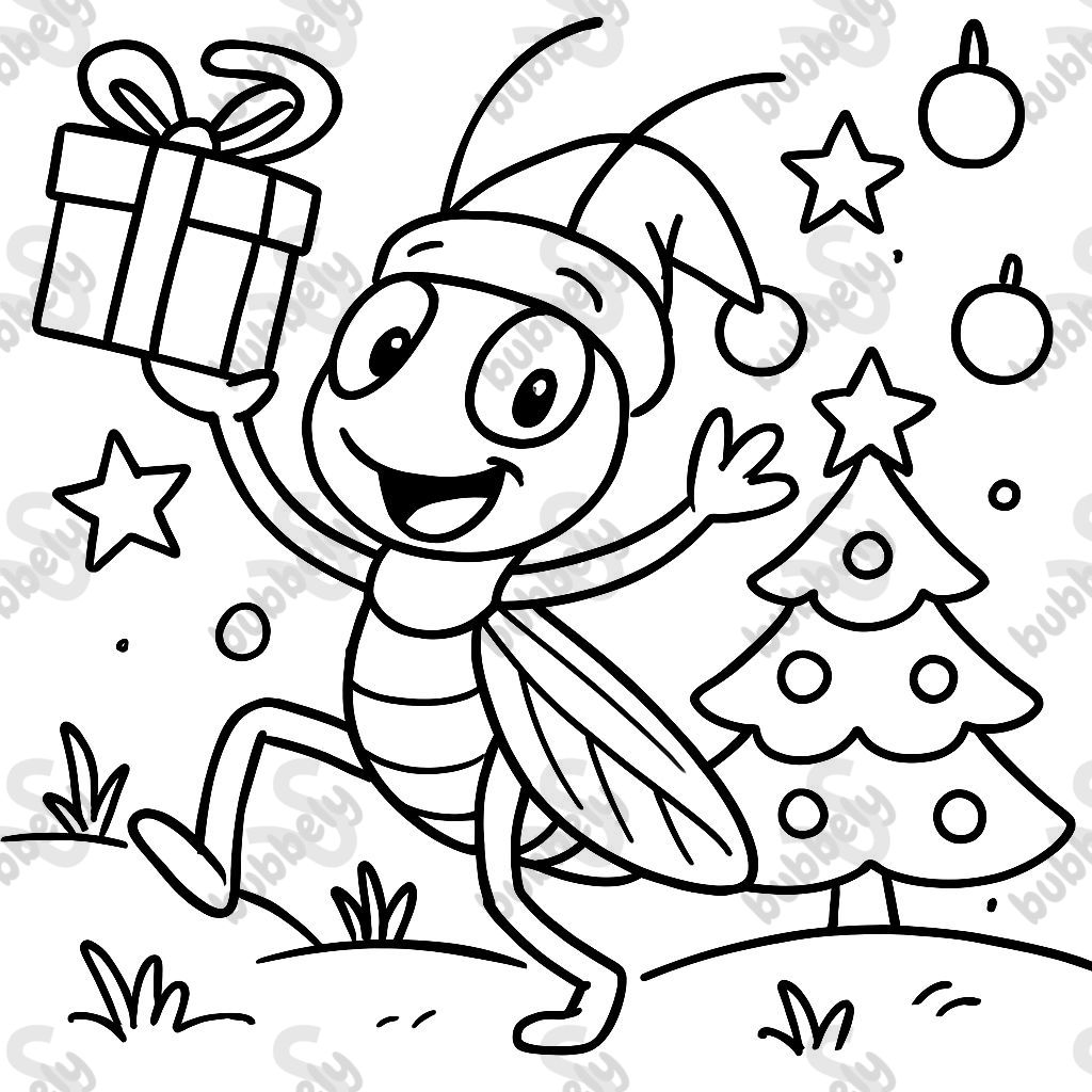 Christmas grasshopper