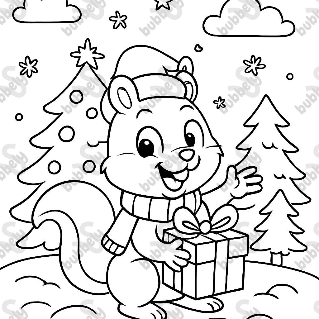 Christmas squirrel