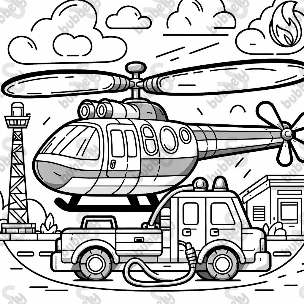 Firefighting helicopter